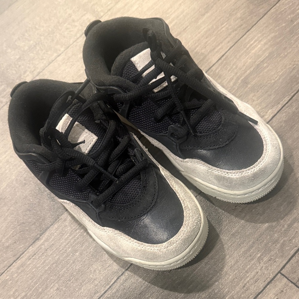 Jordan Kids Black and White Sneakers